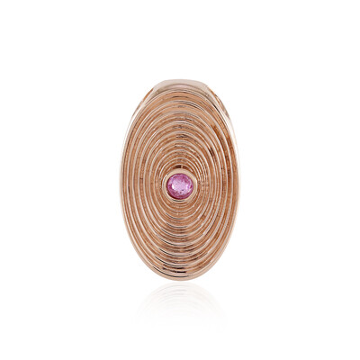 Pinkfarbener Madagaskar-Saphir-Silberanhänger (MONOSONO COLLECTION)
