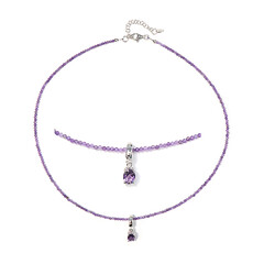 Amethyst-Silberhalskette