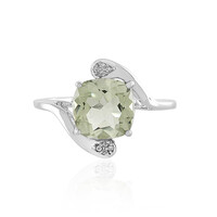 Grüner Amethyst-Silberring