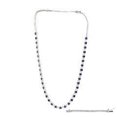 Blauer Ceylon-Saphir-Goldcollier (CIRARI)