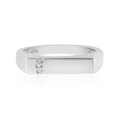 SI2 (H) Diamant-Silberring