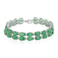 Sambia-Smaragd-Silberarmband