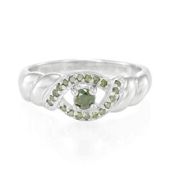 Fancy-Diamant-Silberring