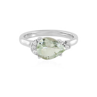 Grüner Amethyst-Silberring