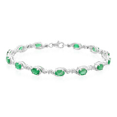 Sambia-Smaragd-Silberarmband