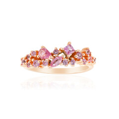 Pinkfarbener Saphir-Silberring