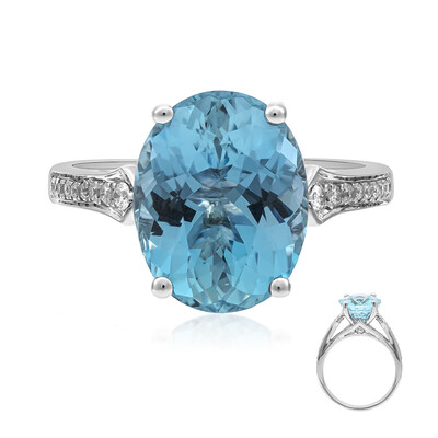 AAA-Brasilianischer Aquamarin-Goldring (AMAYANI)