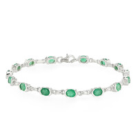 Sambia-Smaragd-Silberarmband