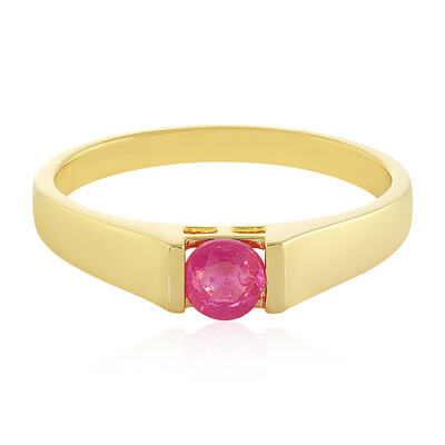 Pinkfarbener Madagaskar-Saphir-Silberring