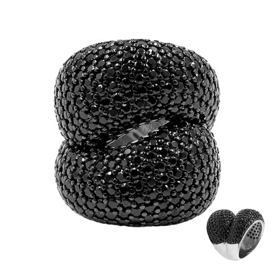 Schwarzer Spinell-Silberring