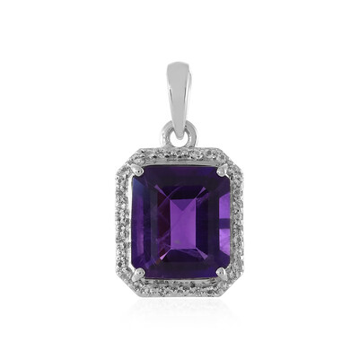 Sambia-Amethyst-Silberanhänger