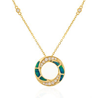 Lightning Ridge-Schwarzer Opal-Goldhalskette (CIRARI)