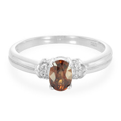 Oranger Mashewa-Zirkon-Silberring
