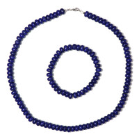 Marineblauer Quarz-Silberset