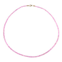 Pinkfarbener Ceylon-Saphir-Goldhalskette
