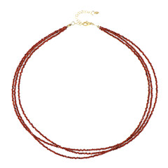 Roter Jaspis-Silberhalskette