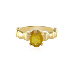 Gelber Madagaskar-Saphir-Silberring