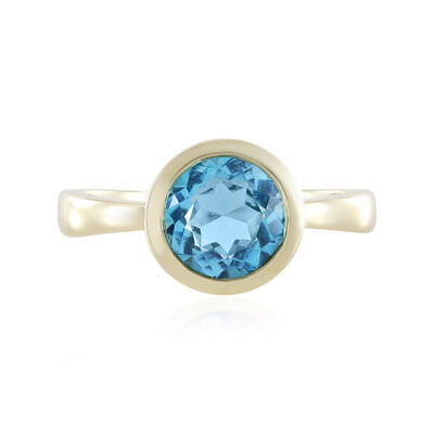 Schweizblauer Topas-Goldring (de Melo)