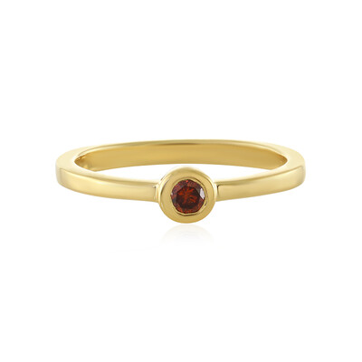 Roter I3 Brillant-Silberring