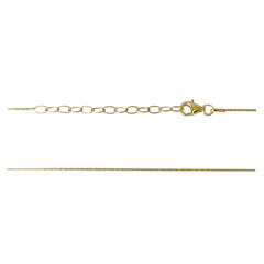 Silber-Schlangenkette - 43.5-48.5 cm - 3,05 g - vergoldet