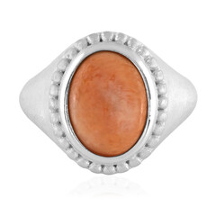 Orange Stachelauster-Silberring