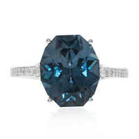 Londonblauer Topas-Goldring
