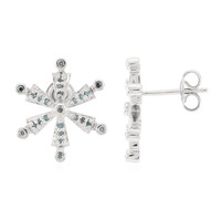 Fancy-Diamant-Silberohrringe
