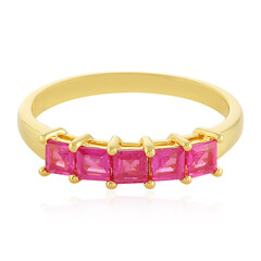 Pinkfarbener Madagaskar-Saphir-Silberring