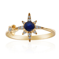 Blauer Ceylon-Saphir-Goldring