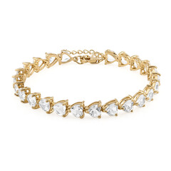 Weißer Topas-Silberarmband