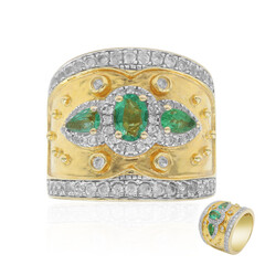 Sambia-Smaragd-Silberring (Dallas Prince Designs)
