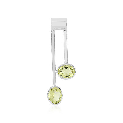 Ouro Verde-Quarz-Silberanhänger (MONOSONO COLLECTION)