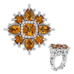 Citrin-Silberring (Dallas Prince Designs)