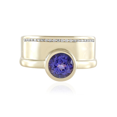 AAA-Tansanit-Goldring (de Melo)