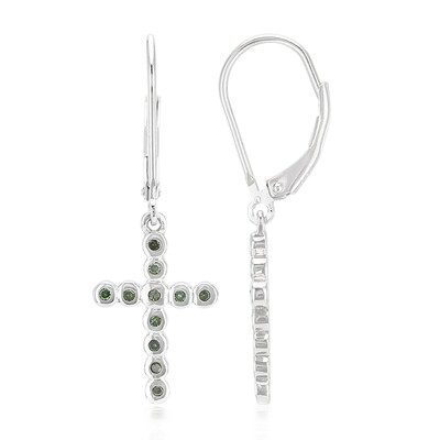 Fancy-Diamant-Silberohrringe
