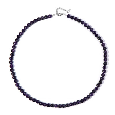 Sambia-Amethyst-Silberhalskette