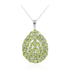 Burmesischer Peridot-Silberhalskette