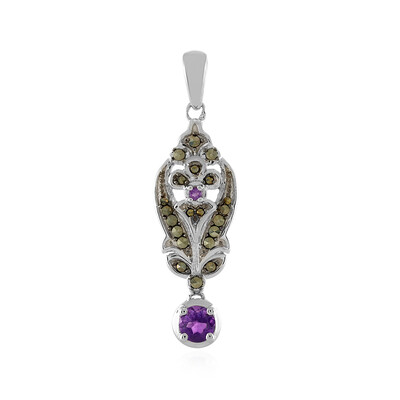 Sambia-Amethyst-Silberanhänger