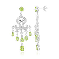 Burmesischer Peridot-Silberohrringe