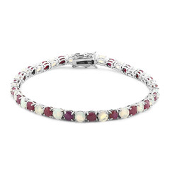Edelstein-Silberarmband