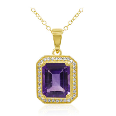 Sambia-Amethyst-Silberhalskette