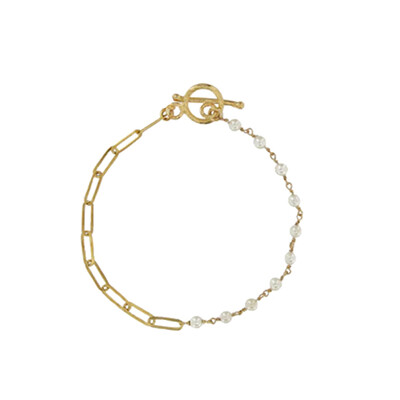 Süßwasserzuchtperlen-Silberarmband (Joias do Paraíso)
