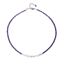 Amethyst-Silberhalskette