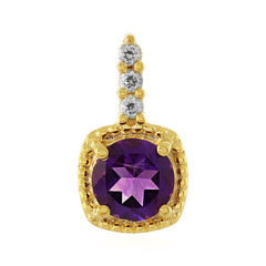Sambia-Amethyst-Silberanhänger