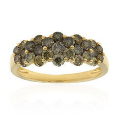 Grüner SI1 Brillant-Goldring (CIRARI)
