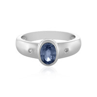 Blauer Saphir-Silberring