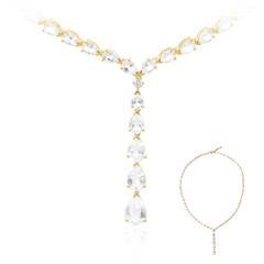 Weißer Topas-Silbercollier