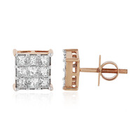 SI1 (H) Diamant-Goldohrringe