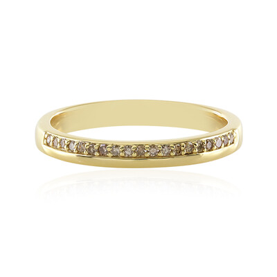 I3 Champagner-Diamant-Silberring