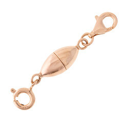 Silber-Magnetverschluss - 2,19 g - 2,7 cm - rosévergoldet